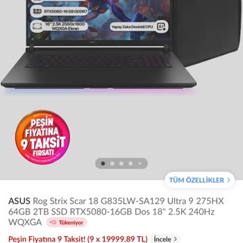 Asus Bilgisayar Satın Aldığım Notebookta Sürekli Fiyat Değişikliği Ve Çözüm Bulunamaması