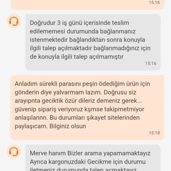 Teslim Edilmeyen Ürün İçin Yetersiz Destek Ve İade Sorunu
