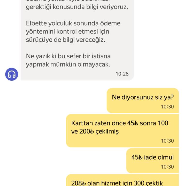 Yandex GO'da Taksi Sürücüsü Ve Müşteri Hizmetleri Mağduriyeti: Haksız Ücret Kesintisi Ve İlgisiz Destek