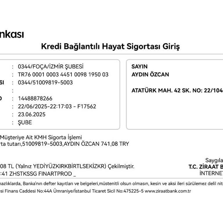 Bilgim Dışında Hayat Sigortası Ücreti Çekildi Hesabım Eksiye Düştü