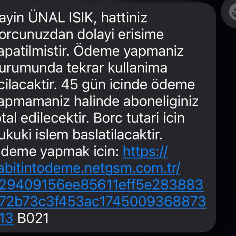 Ön Ödemeli İnternet Hizmetinde Kesinti Ve Tehdit Mesajı Mağduriyeti