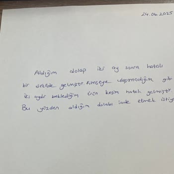 Dolap Teslimatında Hatalı Parça Ve İletişim Sorunu