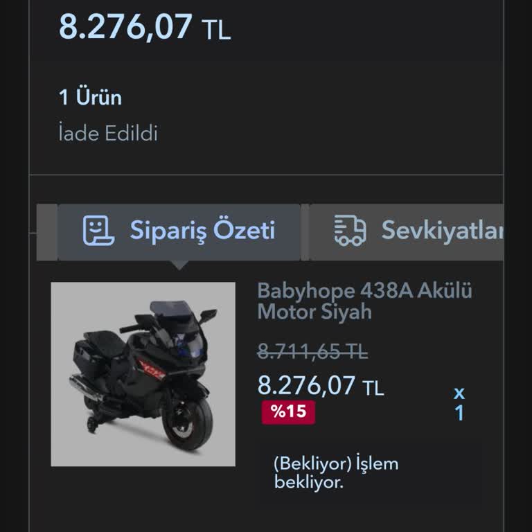 Siparişim Zamanında Teslim Edilmedi, Ürün İade Edildi