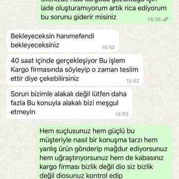Yanlış Ürün, İade Sorunu Ve Saygısız Müşteri Hizmeti