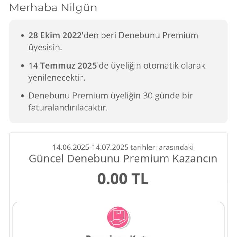 Premium Üyelik Yenilendi Kutum Hala Yayınlanmadı