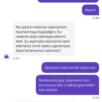 Getir Siparişimde İptal Ve Müşteri Hizmetleri Sorunu