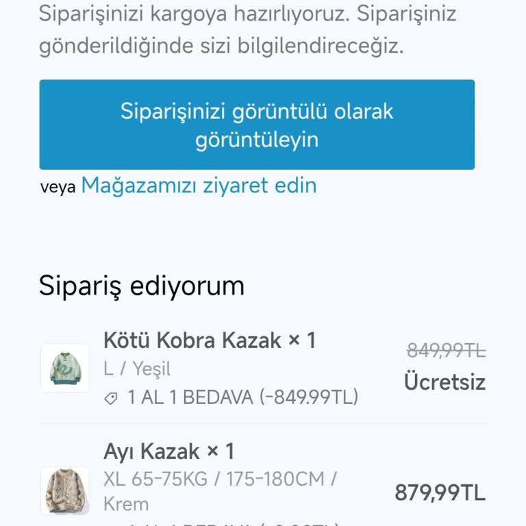 Sipariş Sonrası İlgisizlik Ve İade Talebime Yanıt Alamadım