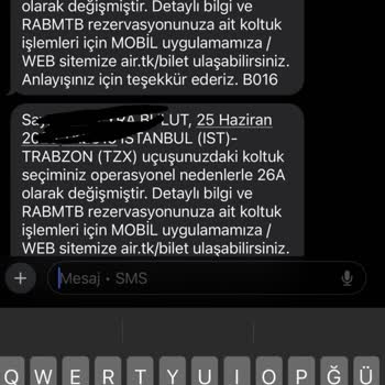 Koltuk Seçimi Yapılmasına Rağmen Yer Değişikliği Mağduriyeti