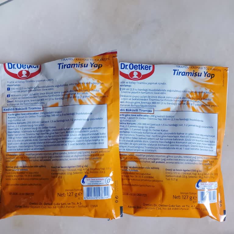 Dr. Oetker Tiramisu Yap Ürününde Yoğun Acılık Ve Bozuk Tat Sorunu