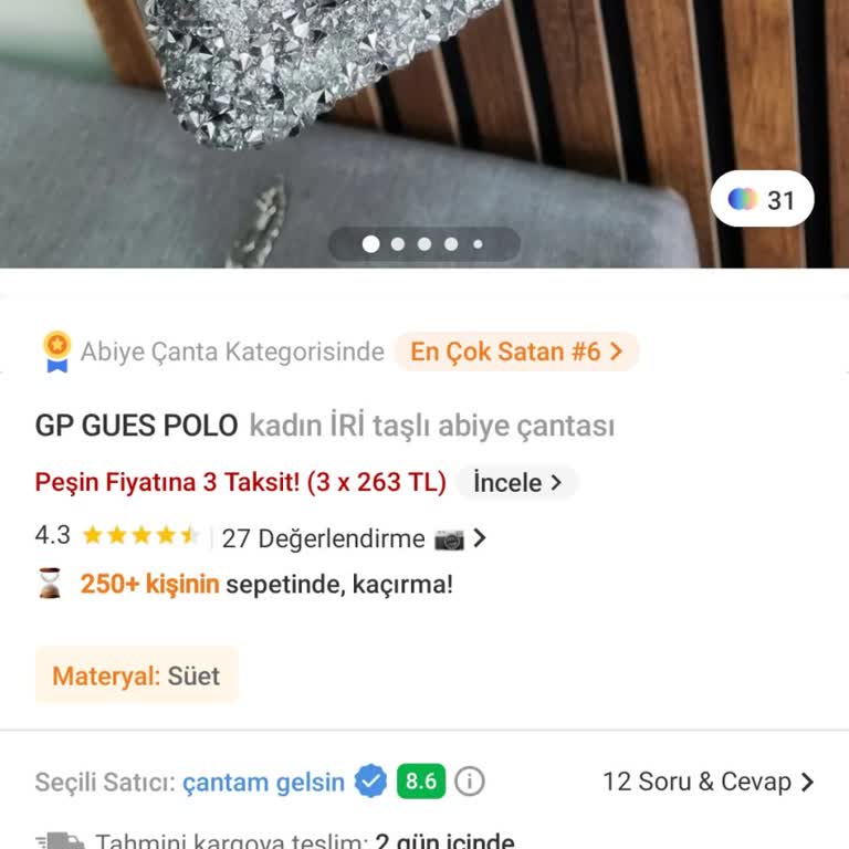 Aldığım Abiye Çantada Taşlar Gevşek Ve İade Talebim Reddedildi