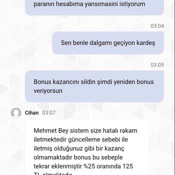 Kazandığım Bonus Bakiyem Sistem Hatasıyla Silindi