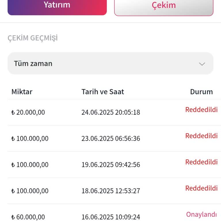 Çekim Taleplerim Sürekli Keyfi Sebeplerle İptal Ediliyor