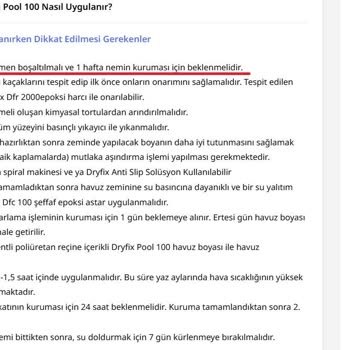 Dry Fix Havuz Boyası Sürekli Kavlıyor, Firma Sorumluluk Almıyor
