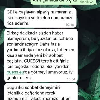 Guess Çantamda Defo Var, Müşteri Hizmeti Sorunumu Çözmüyor