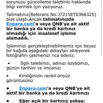 Enpara.com Hesabım Sebepsiz Yere Aktif Edilmiyor, Mağduriyet Yaşıyorum