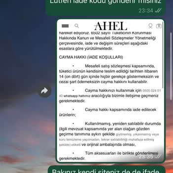 Aheltasarim İade Hakkımı Reddediyor Mağdur Ediliyorum