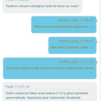 İade Süreci Hakkında Bilgi Verilmemesi Ve Canlı Destek Sorunu