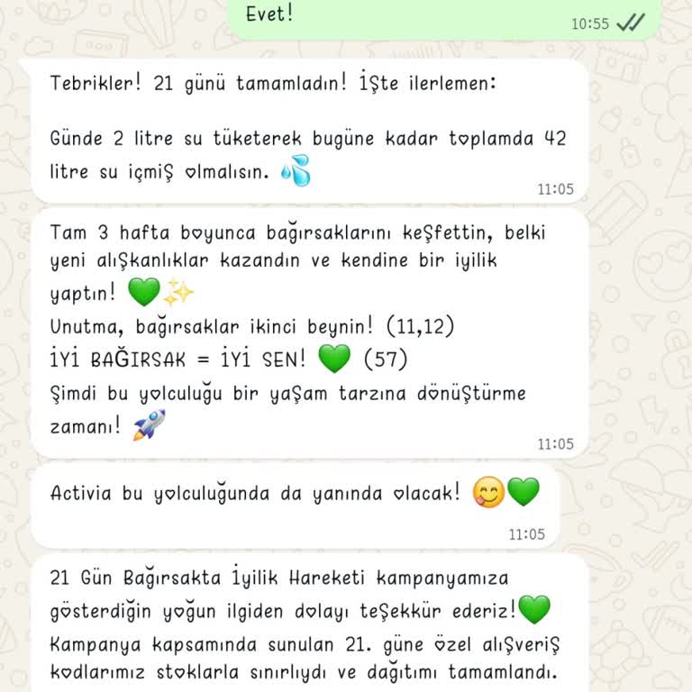 Aktivia 21 Günlük Ankette Hediye Hayal Kırıklığı