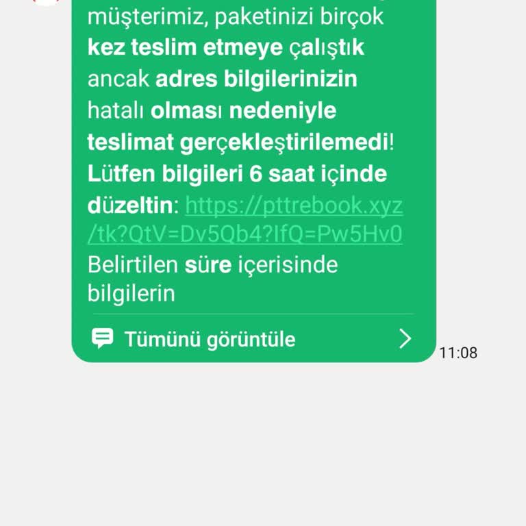 Sahte PTT Mesajıyla Kişisel Verilerim İzinsiz Kullanıldı Ve Tehdit Edildim