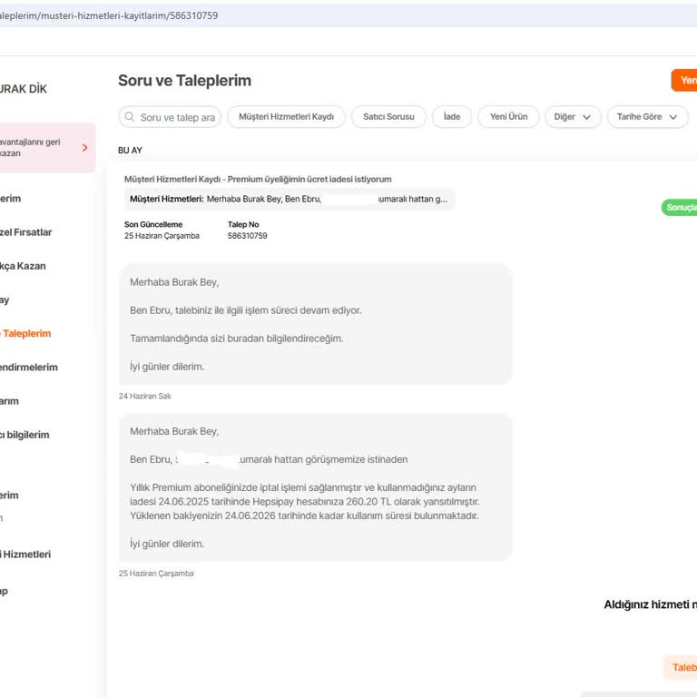 Hepsiburada'dan Garanti Ve Üyelikte Müşteri Mağduriyeti