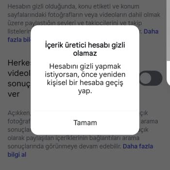 Instagram Yanlışlıkla İçerik Üretici Hesabına Geçiş Sonrası Kişisel Hesaba Dönüşte Yaşanan Sorun