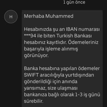 Uber Üzerinden Gönderilen Ödemem Banka Hesabıma Ulaşmadı