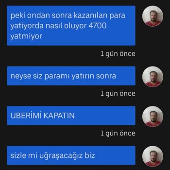 Uber Üzerinden Gönderilen Ödemem Banka Hesabıma Ulaşmadı