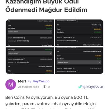 Vaycasino Kazandığım Büyük Ödül Ödenmedi Mağdur Edildim