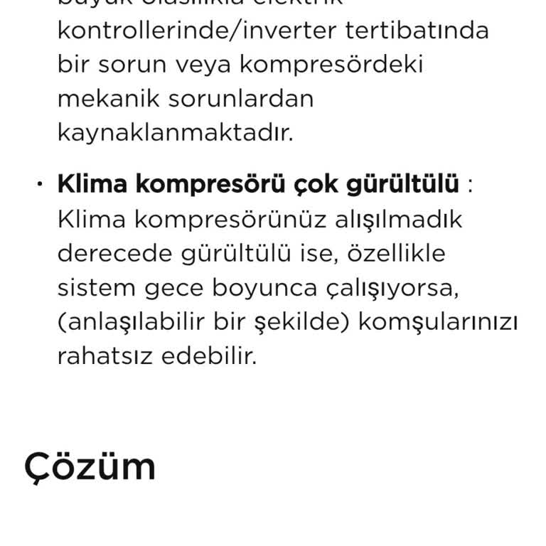 TCL Klima Motorunda Garanti Kapsamında Çözülemeyen Gürültü Sorunu Ve Yetersiz Servis Desteği