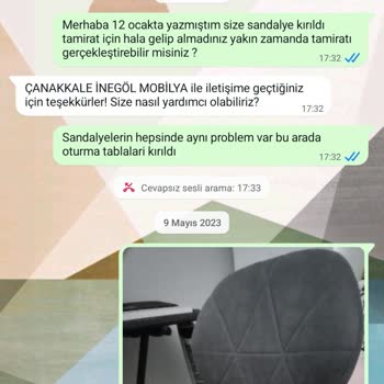 Aldığım Sandalyeler Kırıldı, Sorunum 2 Yıldır Çözülmedi!
