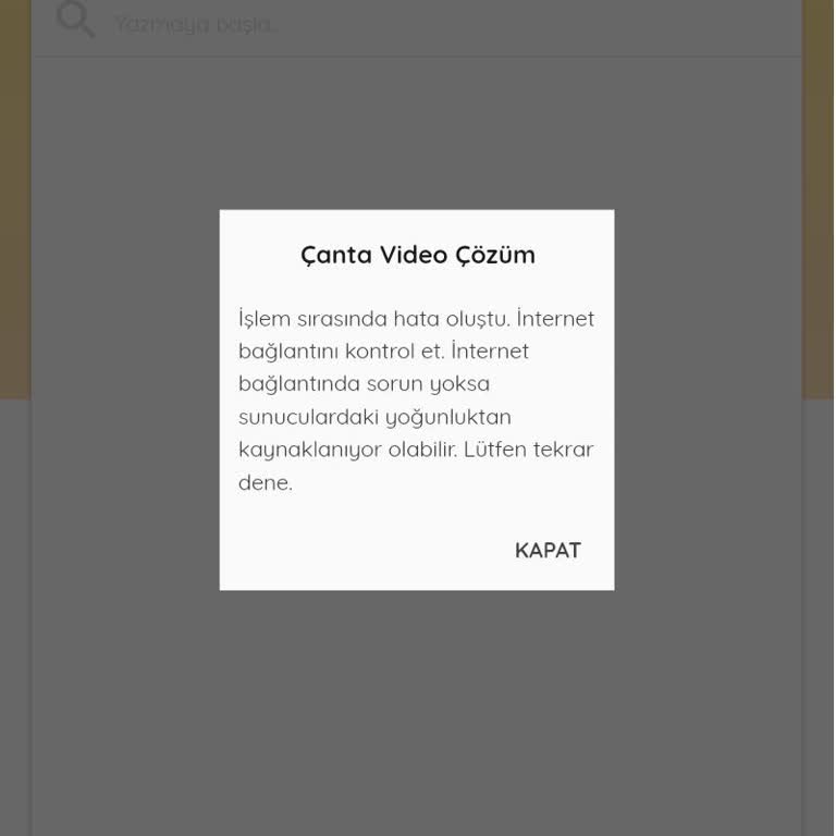 Çanta Yayıncılık Çanta Video Çözüm Uygulaması Çalışmıyor