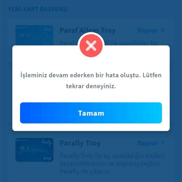 Halkbank İnternet Şubesinde Kredi Kartı Başvurusu Yapılamıyor
