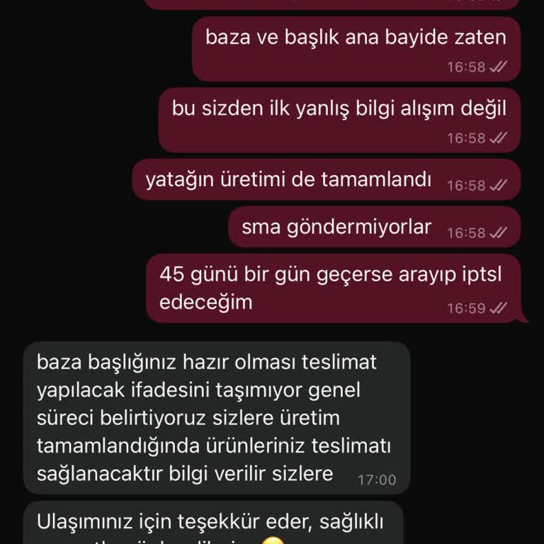 Teslimat Gecikmesi Ve Müşteri Hizmetlerinde Saygısız Davranış