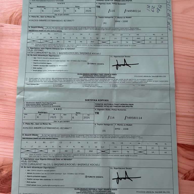 Yeşil Sigorta Yurt Dışında Geçerli Olmadı, Mağduriyet Yaşadım