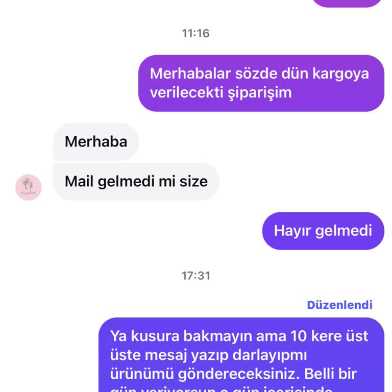 Siparişim Gönderilmiyor, Müşteri Hizmeti Yetersiz