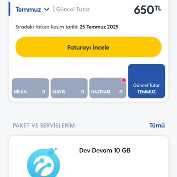 Rızam Dışında Tanımlanan Geçici Paket Ve Tarife Başlangıcı Sorunu