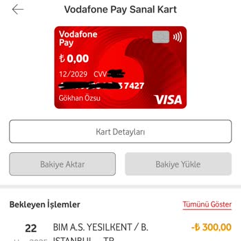 Vodafone Pay Kartıma Sürekli Ve Sebepsiz Bloke Uygulanıyor