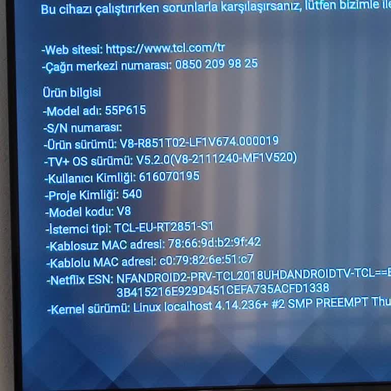 TCL Televizyonum Sürekli Fiş Çek Tak Yapmamı Gerektiriyor