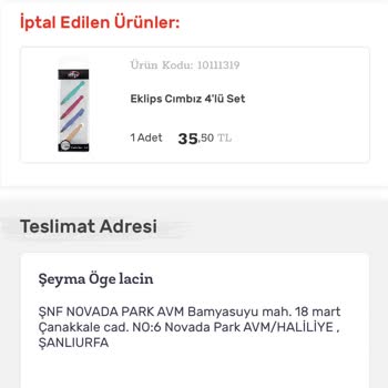 Stokta Olan Ürün Siparişim Günler Sonra İptal Edildi