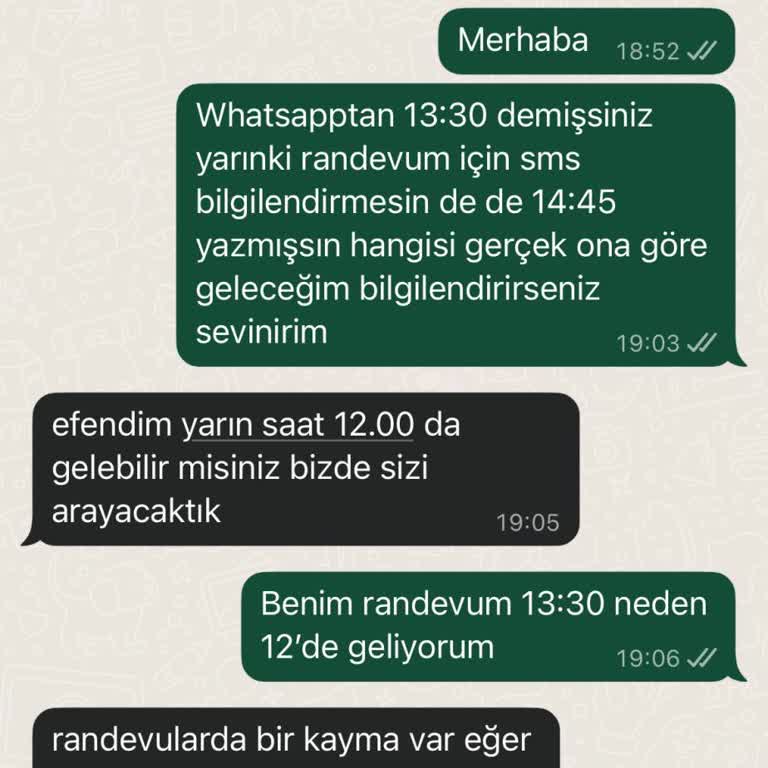 Randevu Saatindeki Belirsizlik Ve İletişim Sorunları Planlarımızı Bozdu