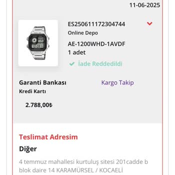 Saat İadesi Reddedildi Paketleme Ve Çizik İddiası