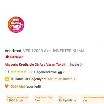 Yanlış Klima Modeli Gönderimi Ve Mağduriyetin Giderilmemesi