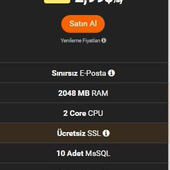 Sınırsız Hosting Paketinde Tek Net Core Projesi Yükleme Kısıtlaması