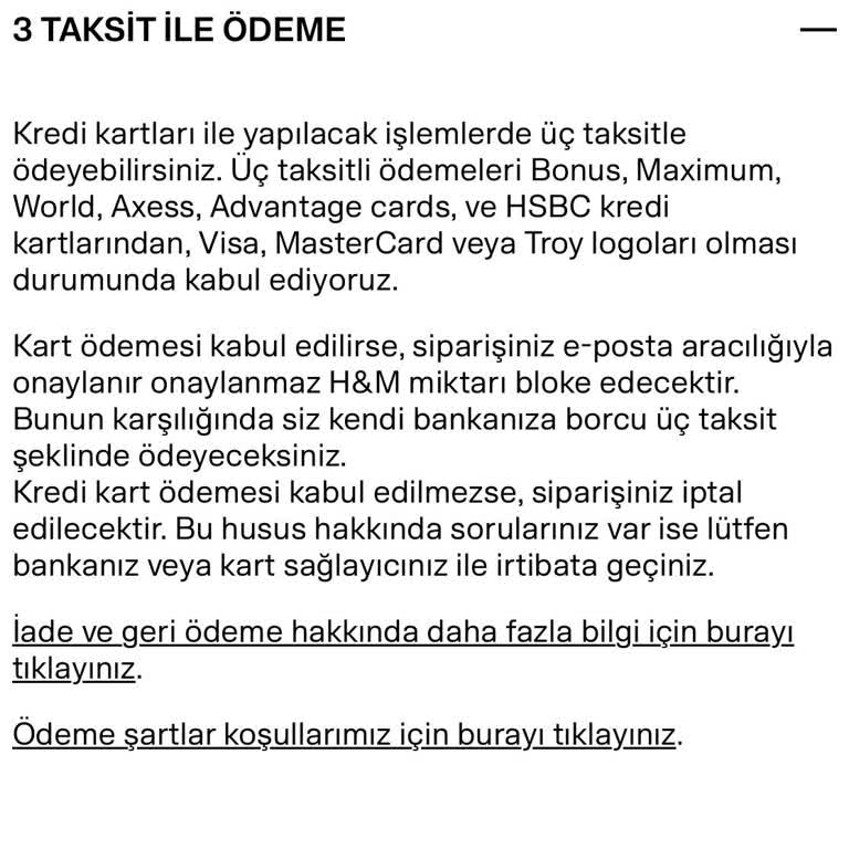 H&M'de Kart ve Taksit Sorunu Müşteriyi Mağdur Ediyor