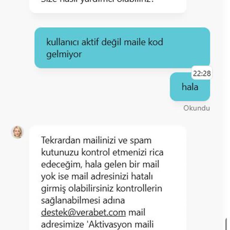 Kullanıcı Aktif Değil Hatası Ve Kod Gelmeme Sorunu Acil Çözüm Bekliyorum