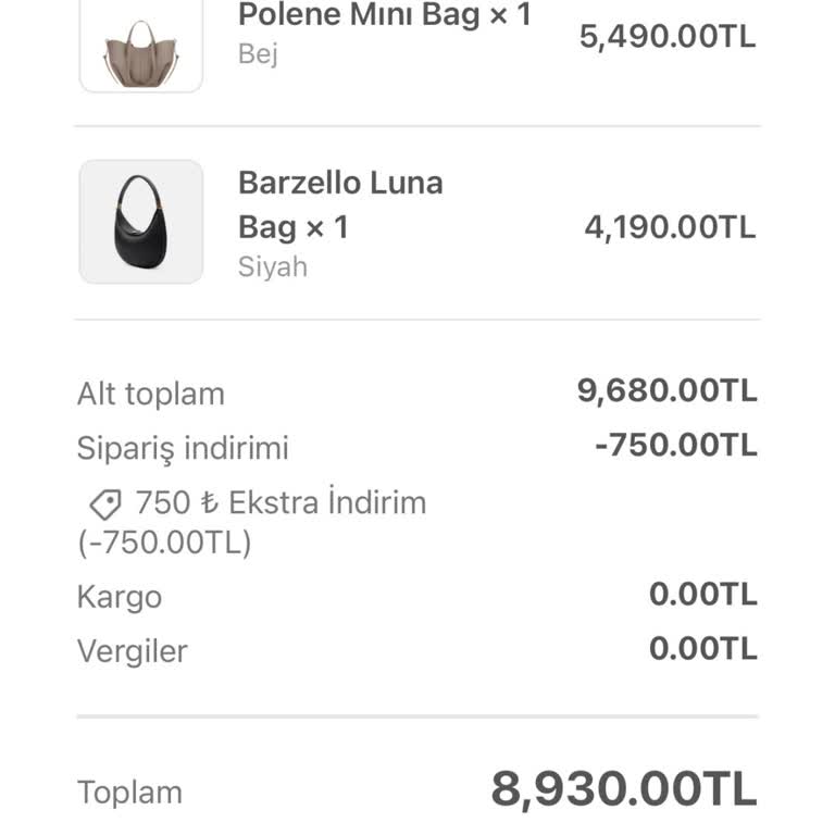 Barzello'dan Sipariş Ettiğim Çantalar Teslim Edilmedi, İade Talebim Karşılanmıyor