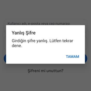 Instagram Uygulamasında Cihaz Kaynaklı Giriş Sorunu