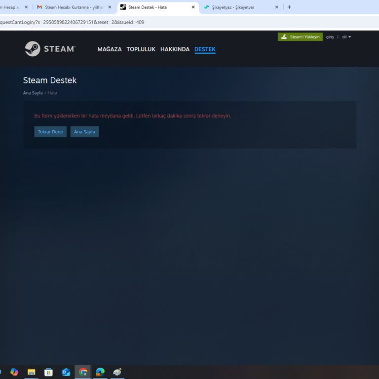 Steam Hesabıma Erişim Tamamen Engellendi