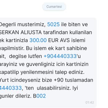 Haberim Olmadan Yapılan Sanal Kart Harcamasında Bankadan Destek Alamıyorum