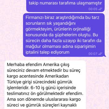 Sipariş Gecikmesi Ve Şeffaf Olmayan Kargo Süreci